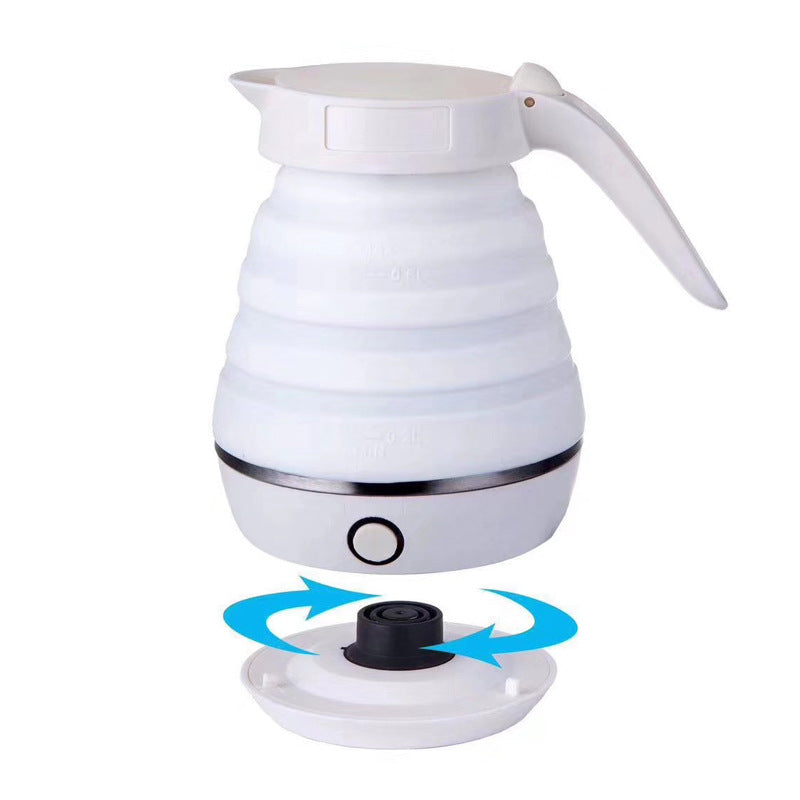 Foldable White Electric Kettle Stainless Steel Traveler Kettle