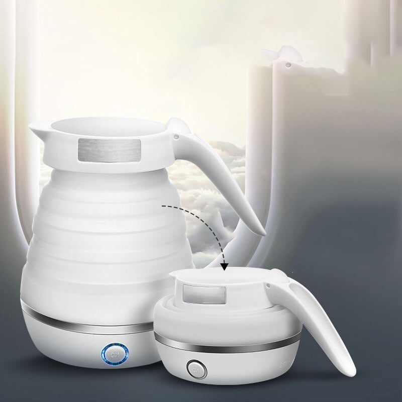 Foldable White Electric Kettle Stainless Steel Traveler Kettle