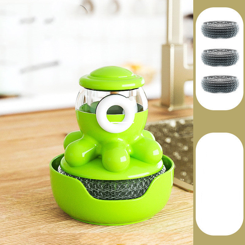 Octopus Pot Brush Self Adding Liquid Dish Scrubber