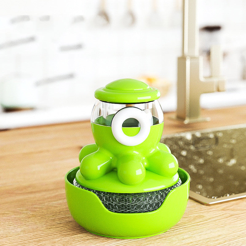 Octopus Pot Brush Self Adding Liquid Dish Scrubber